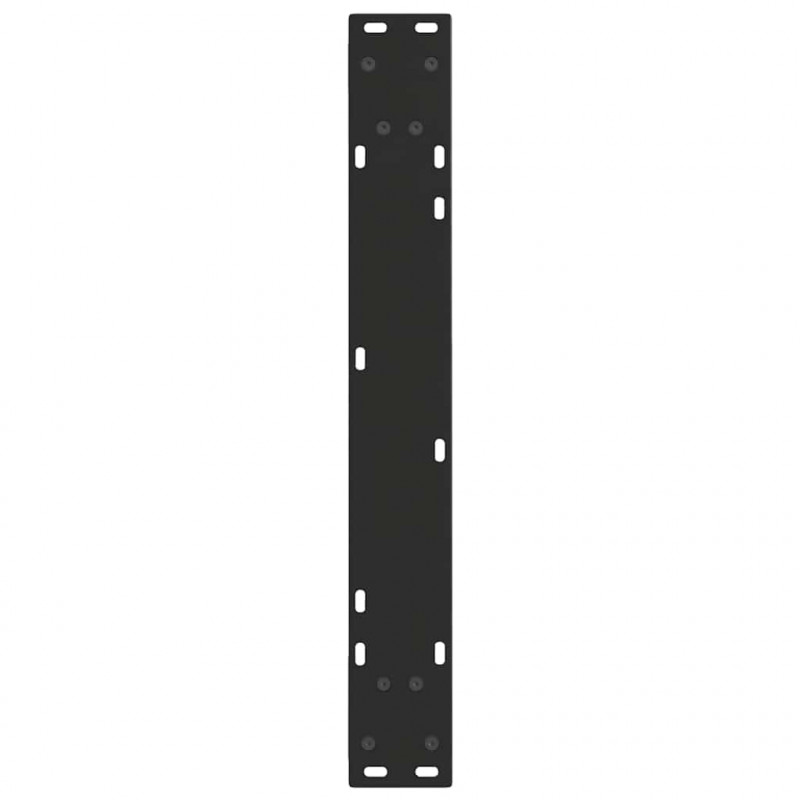 Nogi do stołu jadalnego w kształcie litery V 2 szt. Czarne 70x(72-73,3) cm Stal