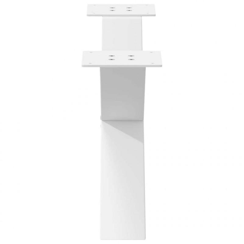 Nogi do stolika kawowego w kształcie litery X 2 szt. Białe 70x(30-31) cm Stal
