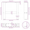 Nogi do stolika kawowego Antracyt 2 szt. 40x(30-31) cm Stal