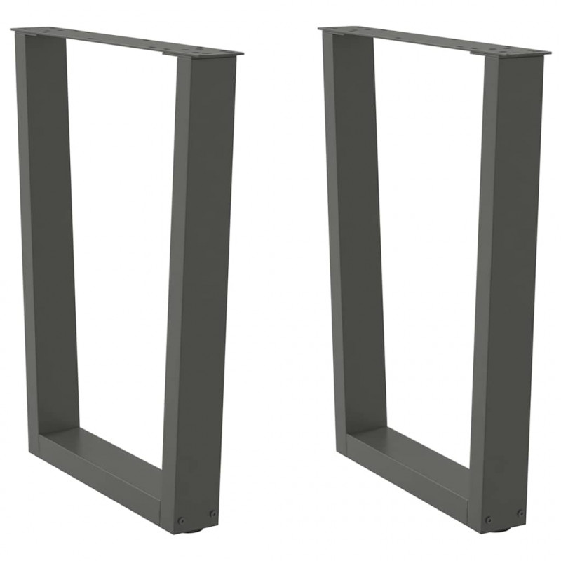 Nogi do stołu jadalnego w kształcie litery V 2 szt. Antracyt 70x(72-73,3) cm Stal