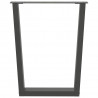 Nogi do stołu jadalnego w kształcie litery V 2 szt. Antracyt 70x(72-73,3) cm Stal