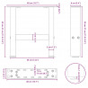 Nogi do stolika kawowego Naturalna stal 2 szt. 40x(30-31) cm Stal