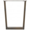 Nogi do stołu jadalnego w kształcie litery V 2 szt. Naturalna stal 70x(72-73,3) cm Stal