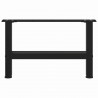 Nogi do stolika kawowego czarne 2 szt. 50x(30-31) cm stal