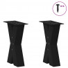Nogi do stolika kawowego w kształcie litery X 2 szt. Czarne 28x(42-43) cm Stal