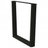 Nogi do stołu jadalnego w kształcie litery V 2 szt. Czarne 80x(72-73,3) cm Stal