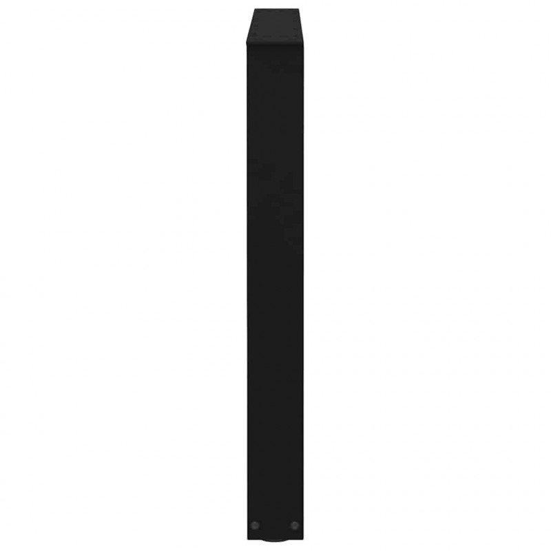 Nogi do stołu jadalnego w kształcie litery V 2 szt. Czarne 80x(72-73,3) cm Stal