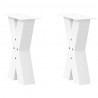 Nogi do stolika kawowego w kształcie litery X 2 szt. Białe 28x(42-43) cm Stal