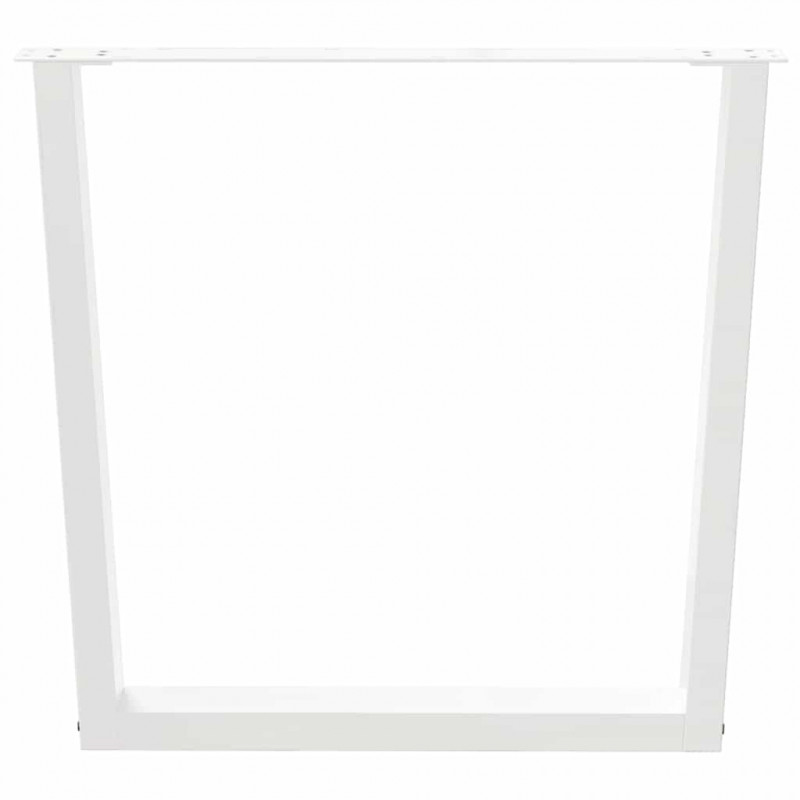 Nogi do stołu jadalnego w kształcie litery V 2 szt. Białe 80x(72-73,3) cm Stal