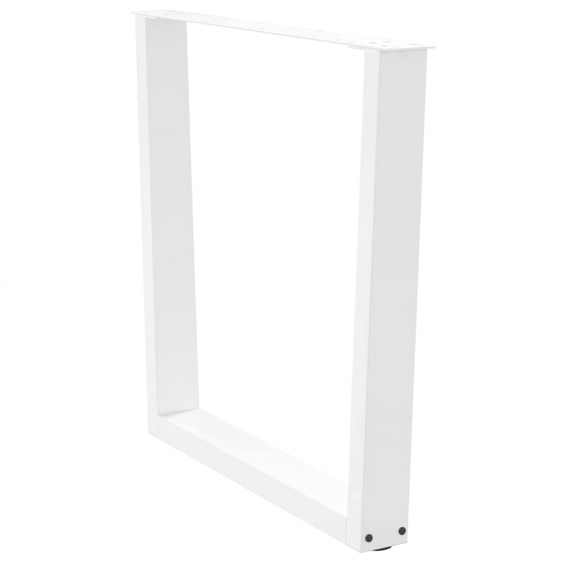 Nogi do stołu jadalnego w kształcie litery V 2 szt. Białe 80x(72-73,3) cm Stal
