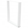 Nogi do stołu jadalnego w kształcie litery V 2 szt. Białe 80x(72-73,3) cm Stal
