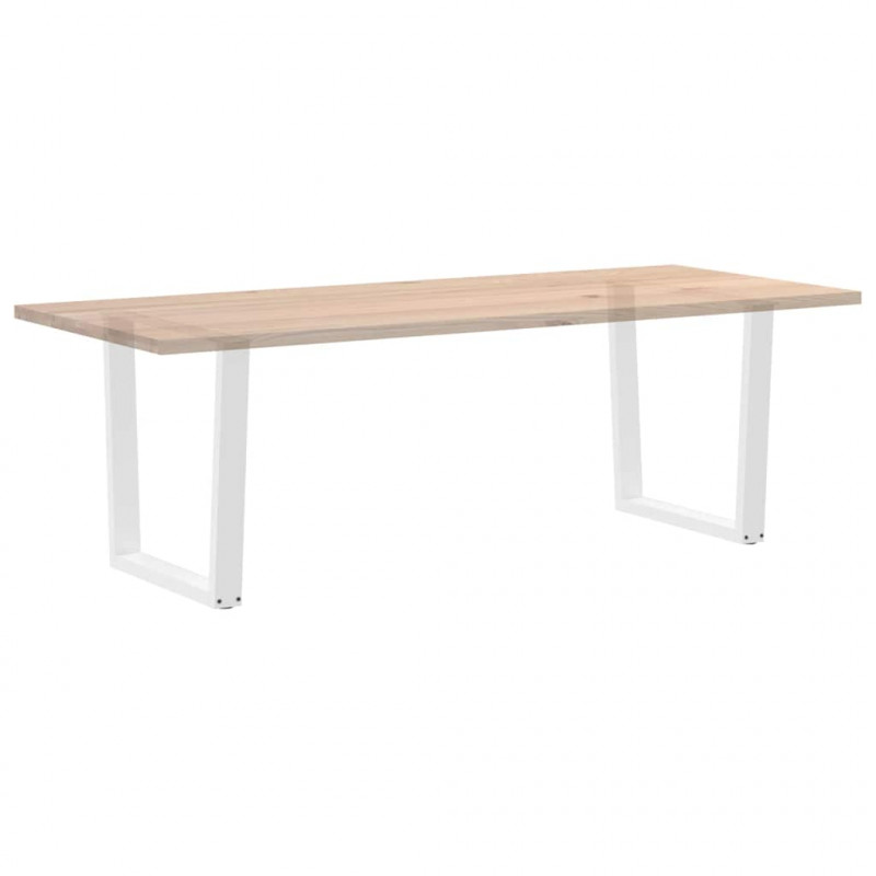 Nogi do stołu jadalnego w kształcie litery V 2 szt. Białe 80x(72-73,3) cm Stal