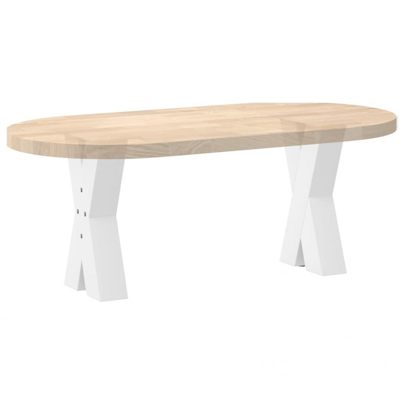 Nogi do stolika kawowego w kształcie litery X 2 szt. Białe 28x(42-43) cm Stal
