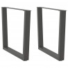 Nogi do stołu jadalnego w kształcie litery V 2 szt. Antracyt 80x(72-73,3) cm Stal