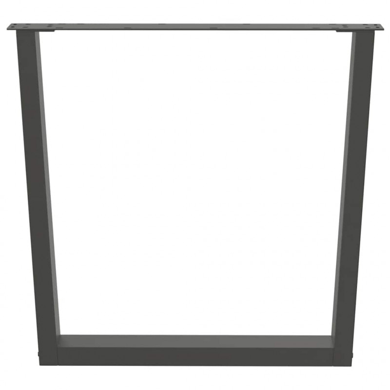 Nogi do stołu jadalnego w kształcie litery V 2 szt. Antracyt 80x(72-73,3) cm Stal
