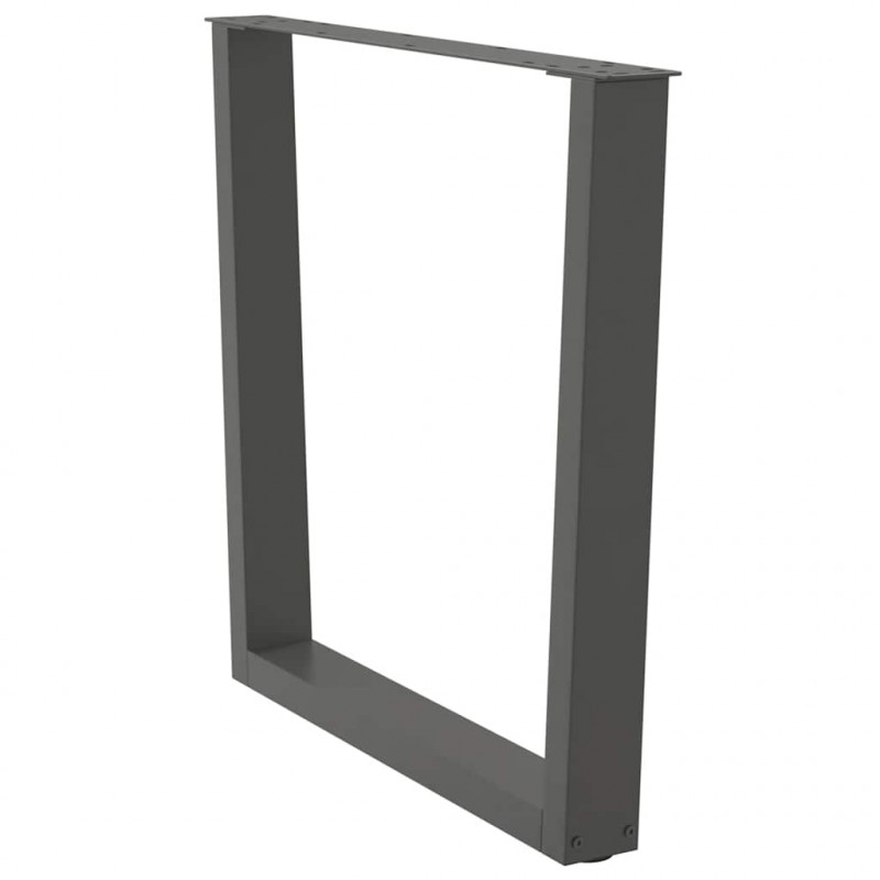 Nogi do stołu jadalnego w kształcie litery V 2 szt. Antracyt 80x(72-73,3) cm Stal