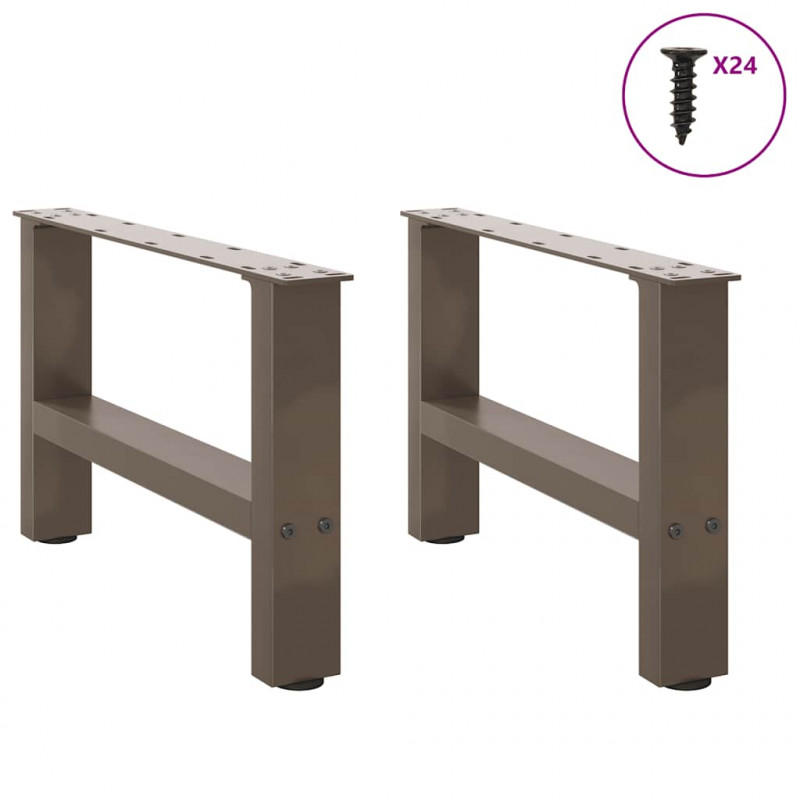 Nogi do stolika kawowego Naturalna stal 2 szt. 50x(30-31) cm Stal