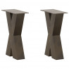 Nogi do stolika kawowego w kształcie litery X 2 szt. Naturalna stal 28x(42-43) cm Stal