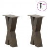 Nogi do stolika kawowego w kształcie litery X 2 szt. Naturalna stal 28x(42-43) cm Stal