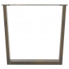 Nogi do stołu jadalnego w kształcie litery V 2 szt. Naturalna stal 80x(72-73,3) cm Stal
