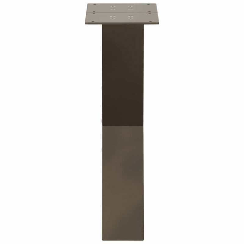 Nogi do stolika kawowego w kształcie litery X 2 szt. Naturalna stal 28x(42-43) cm Stal