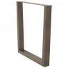 Nogi do stołu jadalnego w kształcie litery V 2 szt. Naturalna stal 80x(72-73,3) cm Stal