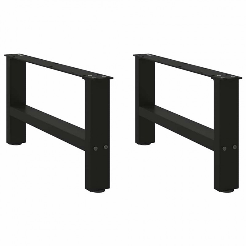 Nogi do stolika kawowego czarne 2 szt. 60x(30-31) cm stal