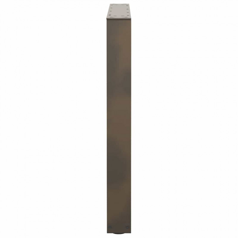 Nogi do stołu jadalnego w kształcie litery V 2 szt. Naturalna stal 80x(72-73,3) cm Stal
