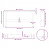 Nogi do stolika kawowego czarne 2 szt. 60x(30-31) cm stal