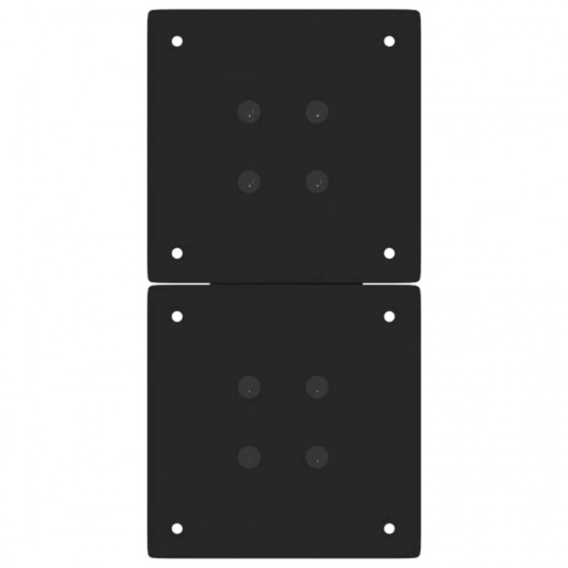Nogi do stolika kawowego w kształcie litery X 2 szt. Czarne 38x(42-43) cm Stal