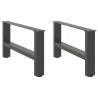 Nogi do stolika kawowego Antracyt 2 szt. 60x(30-31) cm Stal