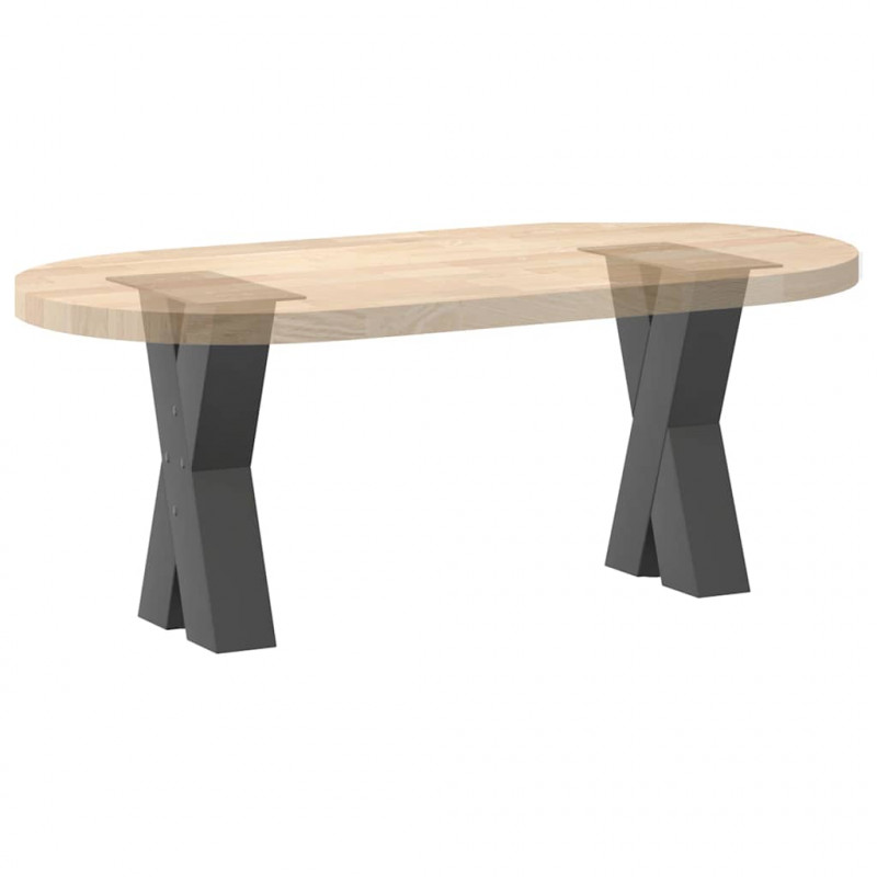 Nogi do stolika kawowego w kształcie litery X 2 szt. Antracyt 38x(42-43) cm Stal