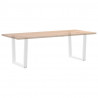 Nogi do stołu jadalnego w kształcie litery V 2 szt. Białe 90x(72-73,3) cm Stal