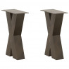 Nogi do stolika kawowego w kształcie litery X 2 szt. Naturalna stal 38x(42-43) cm Stal