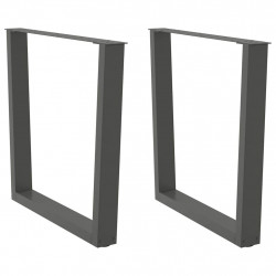 Nogi do stołu jadalnego w kształcie litery V 2 szt. Antracyt 90x(72-73,3) cm Stal