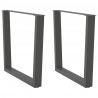Nogi do stołu jadalnego w kształcie litery V 2 szt. Antracyt 90x(72-73,3) cm Stal
