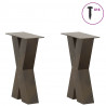 Nogi do stolika kawowego w kształcie litery X 2 szt. Naturalna stal 38x(42-43) cm Stal