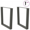 Nogi do stołu jadalnego w kształcie litery V 2 szt. Antracyt 90x(72-73,3) cm Stal