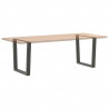 Nogi do stołu jadalnego w kształcie litery V 2 szt. Antracyt 90x(72-73,3) cm Stal