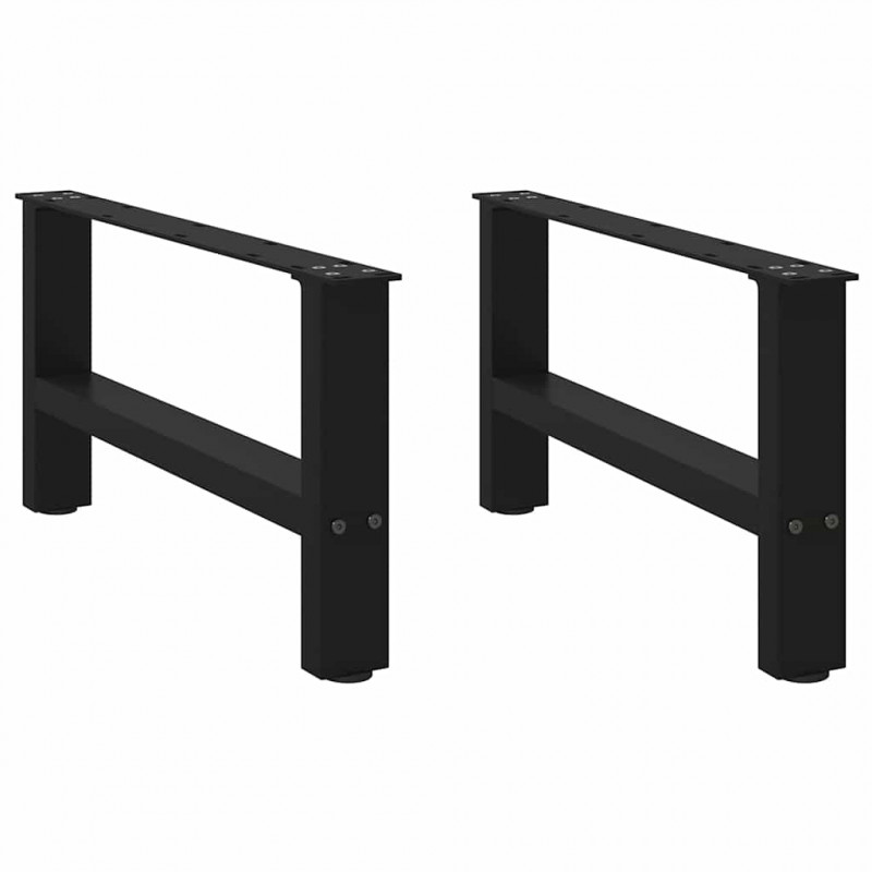 Nogi do stolika kawowego czarne 2 szt. 70x(30-31) cm stal