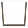 Nogi do stołu jadalnego w kształcie litery V 2 szt. Naturalna stal 90x(72-73,3) cm Stal