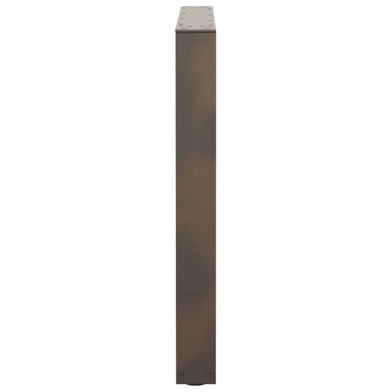 Nogi do stołu jadalnego w kształcie litery V 2 szt. Naturalna stal 90x(72-73,3) cm Stal