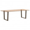 Nogi do stołu jadalnego w kształcie litery V 2 szt. Naturalna stal 90x(72-73,3) cm Stal