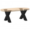 Nogi do stolika kawowego w kształcie litery X 2 szt. Czarne 50x(42-43) cm Stal