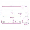 Nogi do stolika kawowego czarne 2 szt. 70x(30-31) cm stal