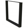 Nogi do stołu jadalnego w kształcie litery V 2 szt. Czarne 100x(72-73,3) cm Stal