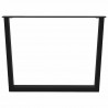 Nogi do stołu jadalnego w kształcie litery V 2 szt. Czarne 100x(72-73,3) cm Stal