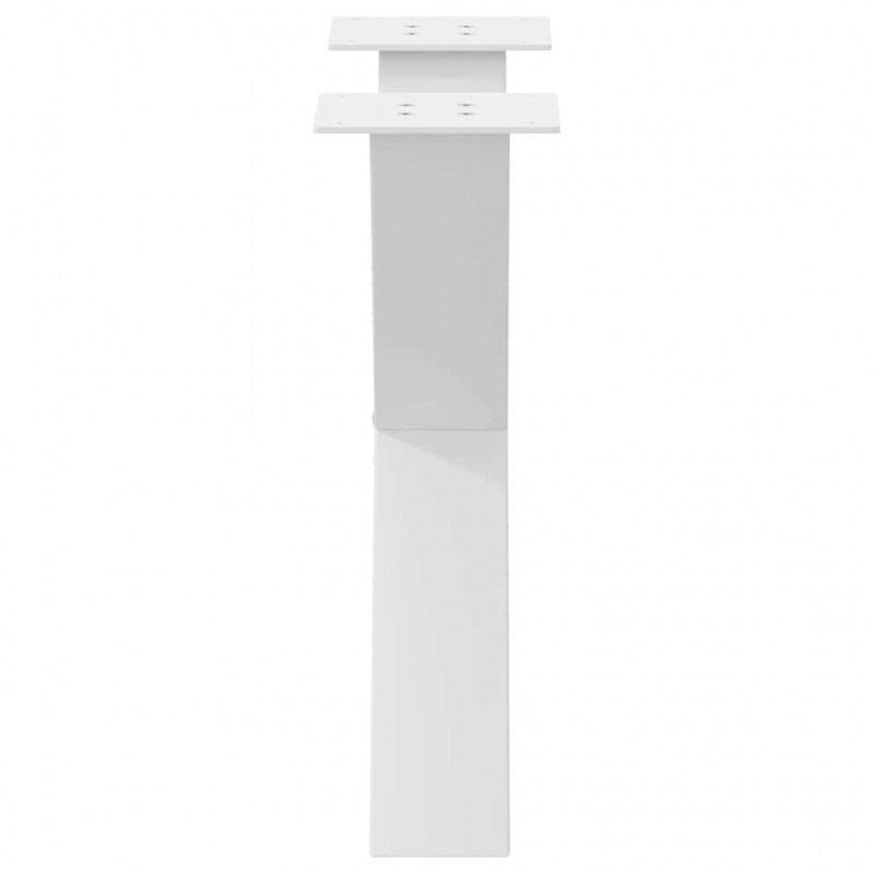 Nogi do stolika kawowego w kształcie litery X 2 szt. Białe 50x(42-43) cm Stal