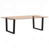 Nogi do stołu jadalnego w kształcie litery V 2 szt. Czarne 100x(72-73,3) cm Stal