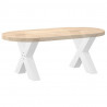 Nogi do stolika kawowego w kształcie litery X 2 szt. Białe 50x(42-43) cm Stal